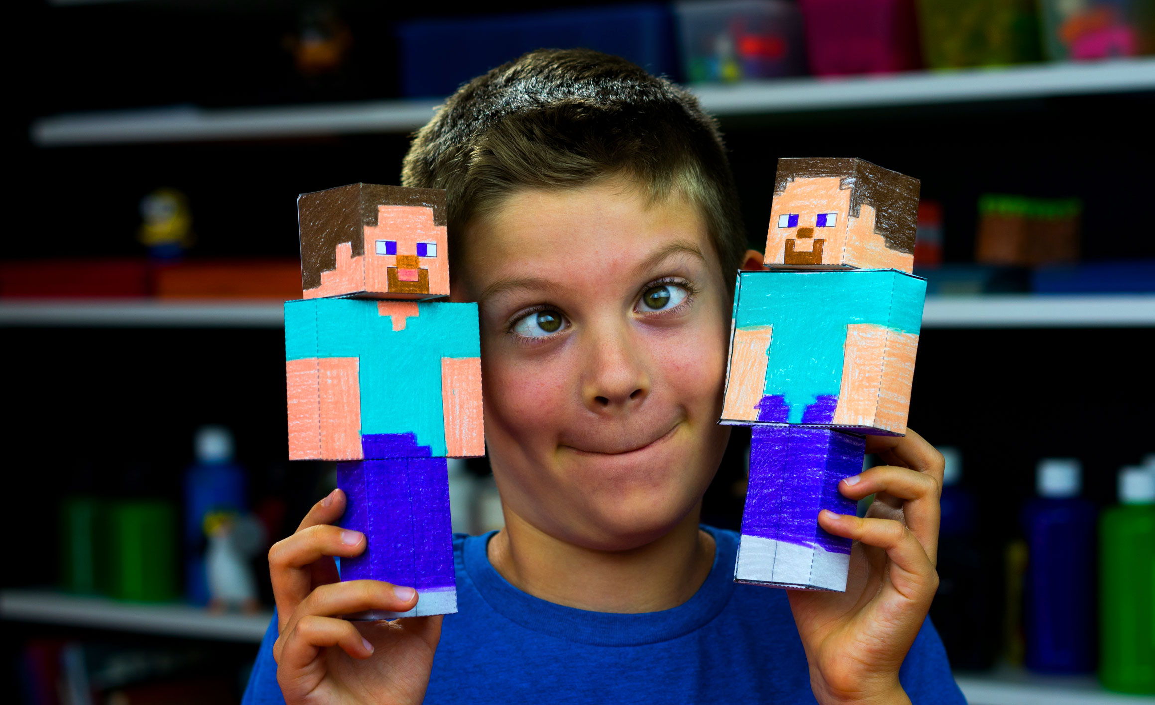 How To Make Steve Papercraft Cutout - Art For Kids Hub 